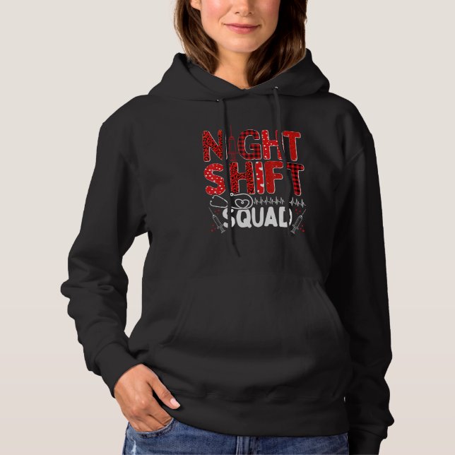 Nurse Night Shift Squad Nursing Appreciation RN CN Hoodie (Front)