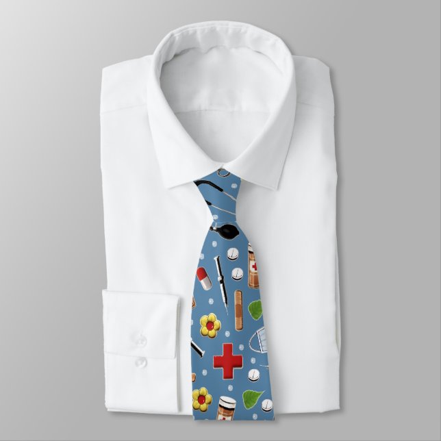 Nurse Novelty Gift Tie (Tied)