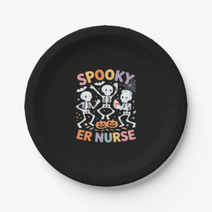 Nurse Nursing Cute Halloween Spooky Essential T-Sh Paper Plate