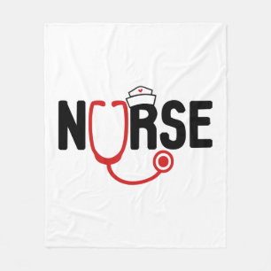 NURSE, nursing, er nurse, rn nurse, nursing school Fleece Blanket