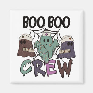 Nurse Nursing Halloween Boo Boo Crew Ghost Magnet