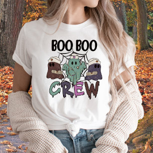 Nurse Nursing Halloween Boo Boo Crew Ghost  T-Shirt