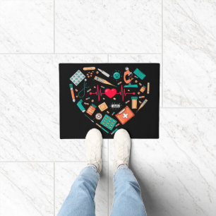 Nurse Nursing Heart Tool Doormat