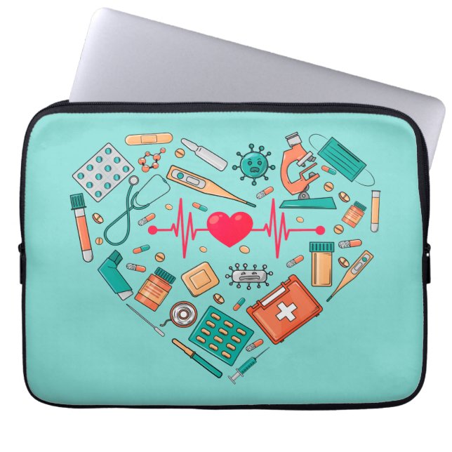 Nurse Nursing Heart Tool Laptop Sleeve (Front)