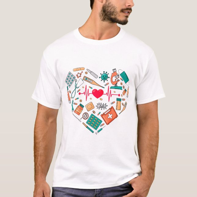 Nurse Nursing Heart Tool T-Shirt (Front)