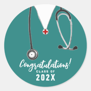 Nurse Nursing School Grad Classic Round Sticker