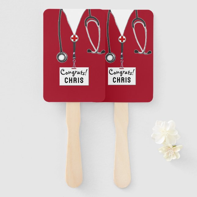 Nurse Nursing School Grad Hand Fan (Front and Back)
