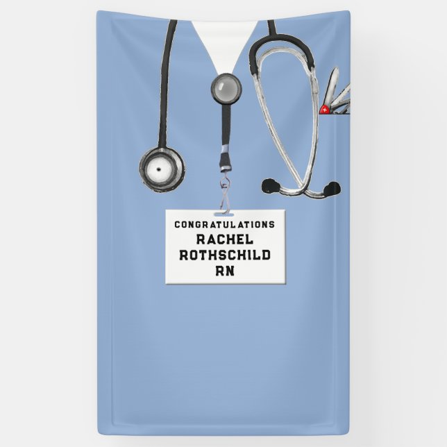 Nurse Nursing School Graduation Banner (Vertical)