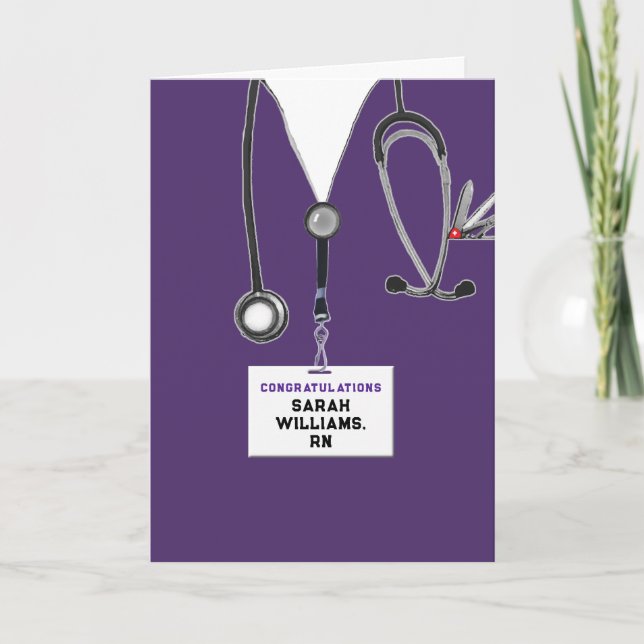Nurse Nursing School Graduation Card (Front)