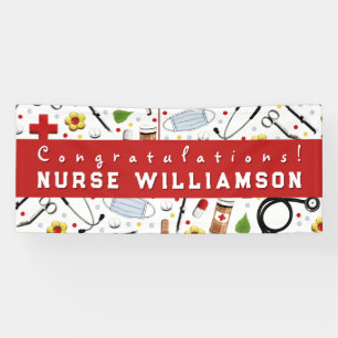 Nurse Nursing School Graduation Congrats Banner