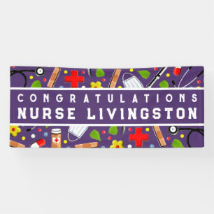 Nurse Nursing School Graduation Congrats Banner