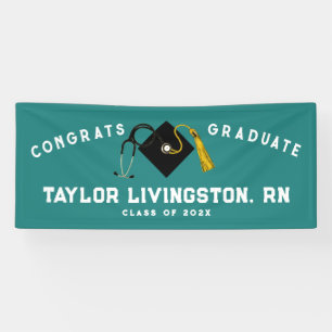Nurse Nursing School Graduation Congrats Banner