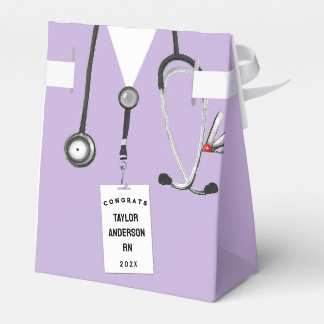 Nurse Nursing School Graduation Favour Box (Back Side)