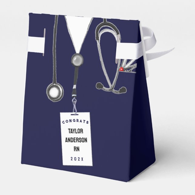 Nurse Nursing School Graduation Favour Box (Back Side)