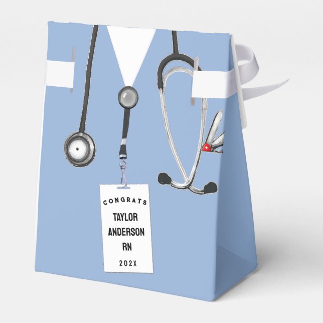 Nurse Nursing School Graduation Favour Box (Back Side)