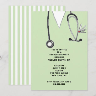 Nurse Nursing School Graduation Invitation