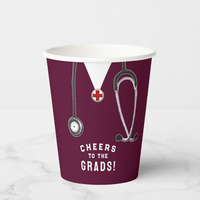 Nurse Nursing School Graduation Paper Cups (Front)