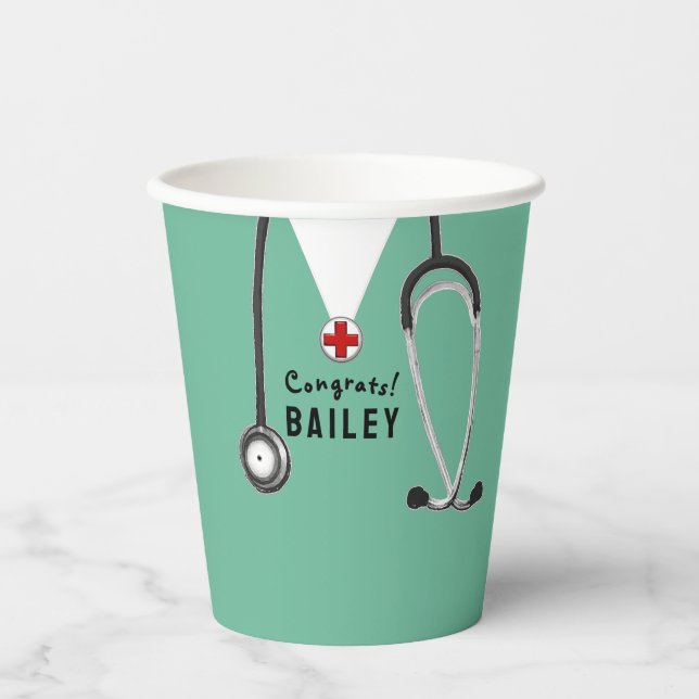 Nurse Nursing School Graduation Paper Cups (Front)
