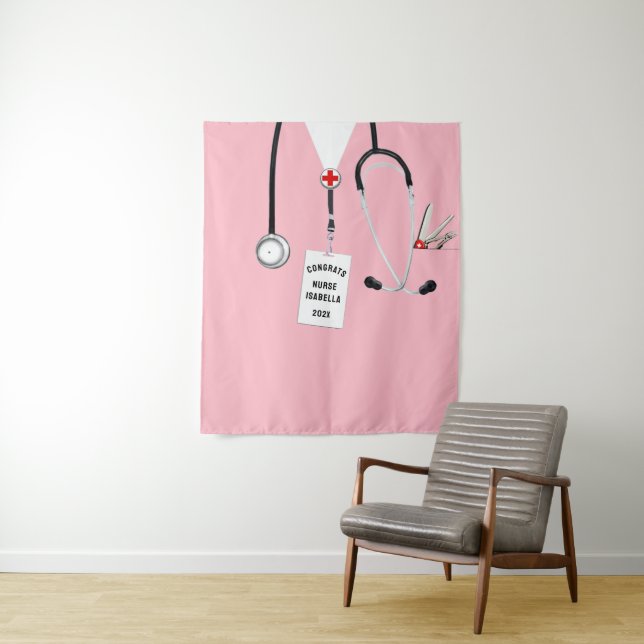 Nurse Nursing School Graduation Party Tapestry (In Situ)