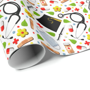 Nurse Nursing School Graduation Wrapping Paper
