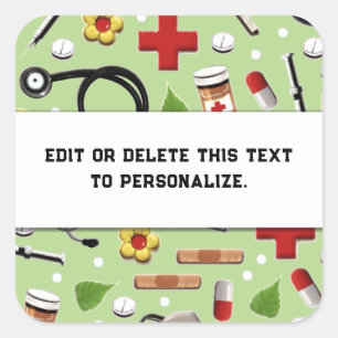 Nurse Nursing School Square Sticker