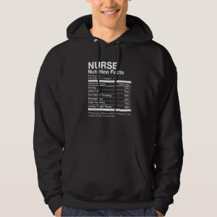 Nurse Nutrition Facts Funny Hoodie