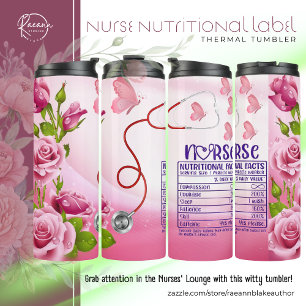 Nurse Nutritional Label Thermal Tumbler