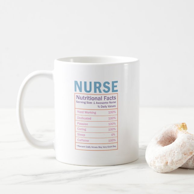 Nurse Nutritional Mug Nursing Gift (With Donut)
