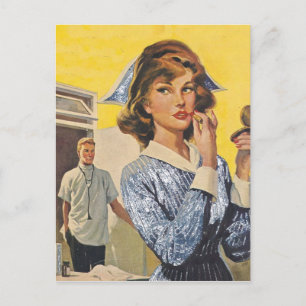 Nurse on the Prowl Postcard