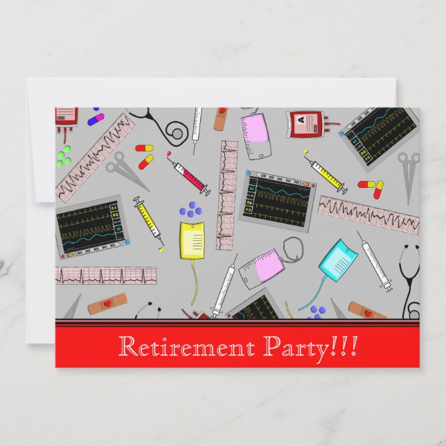 Nurse or Medical Retirement Invitation (Front)