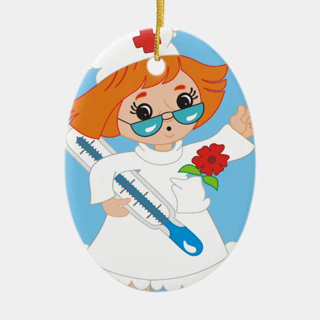 Nurse Ornament Round (Front)
