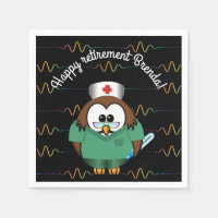 nurse owl - paper napkins