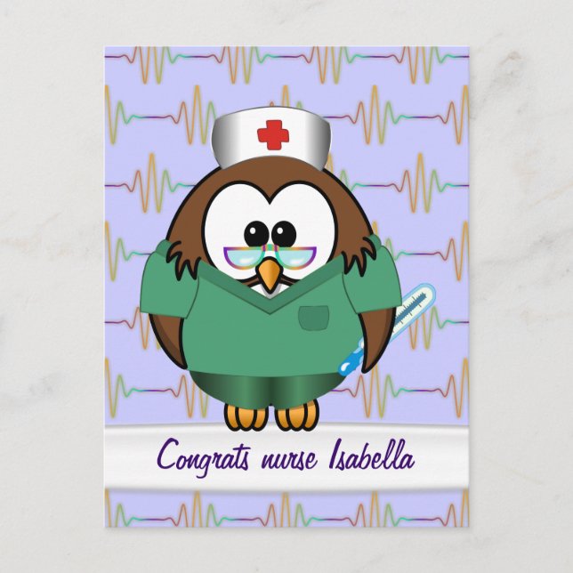 nurse owl postcard (Front)