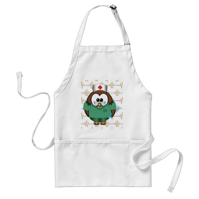 nurse owl standard apron (Front)