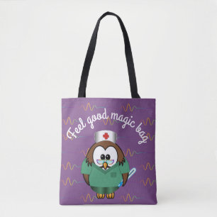 nurse owl - tote bag