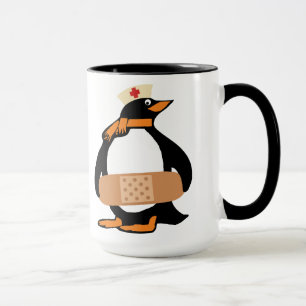 Nurse Penguin (w/bandaid) Mug