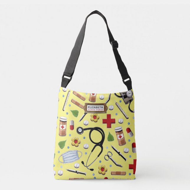 Nurse Personalised Gift Idea Crossbody Bag (Front)