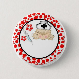 nurse -personalised with name 6 cm round badge