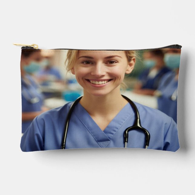 Nurse Photo Customize Personalize Accessory Pouch (Front)