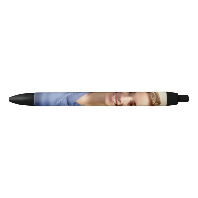 Nurse Photo Customize Personalize Black Ink Pen (Front)