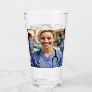 Nurse Photo Customize Personalize Glass