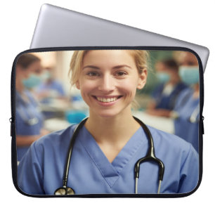 Nurse Photo Customize Personalize Laptop Sleeve