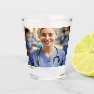 Nurse Photo Customize Personalize Shot Glass