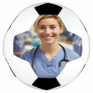 Nurse Photo Customize Personalize Soccer Ball
