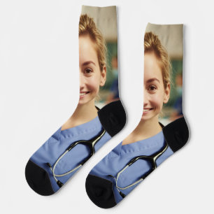 Nurse Photo Customize Personalize Socks