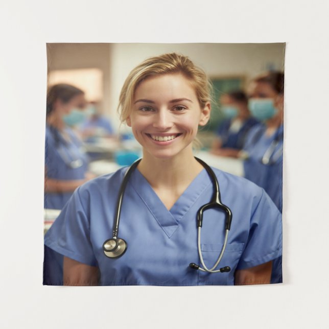 Nurse Photo Customize Personalize Tapestry (Front)