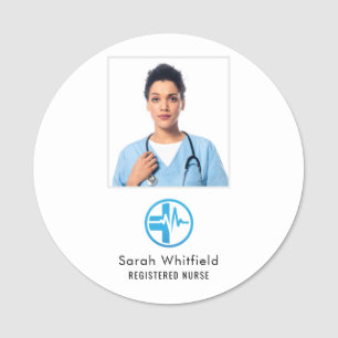 Nurse Photo Healthcare Service Business Custom Name Tag