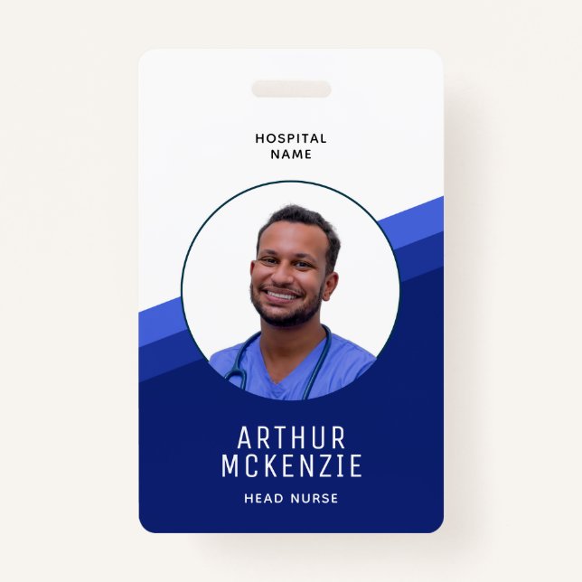 Nurse Photo Hospital ID ID Badge (Front)