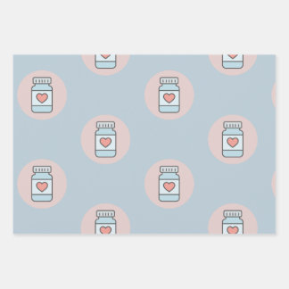 Nurse Pill Bottle Heart Gift Wrap