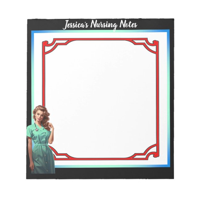 Nurse Pinup_ Don't Flatter Yourself Notepad (Front)
